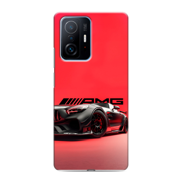 Силиконовый чехол на Xiaomi 11T с принтом Мерседес Mercedes AMG Силиконовый чехол на Xiaomi 11T с принтом Мерседес Mercedes AMG