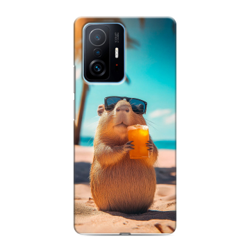 Силиконовый чехол на Xiaomi 11T с принтом Капибара Силиконовый чехол на Xiaomi 11T с принтом Капибара