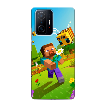 Силиконовый чехол на Xiaomi 11T с принтом Майнкрафт Minecraft Силиконовый чехол на Xiaomi 11T с принтом Майнкрафт Minecraft