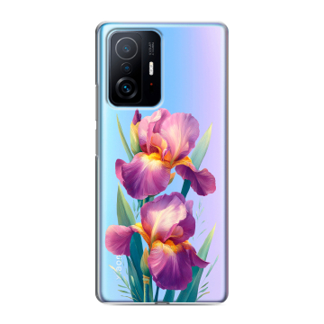 Силиконовый чехол на Xiaomi 11T с принтом Цветы орхидеи Силиконовый чехол на Xiaomi 11T с принтом Цветы орхидеи