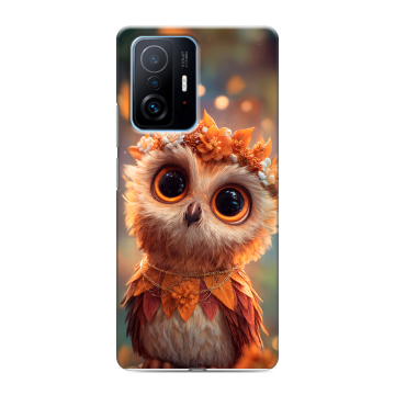 Силиконовый чехол на Xiaomi 11T с принтом Милая сова