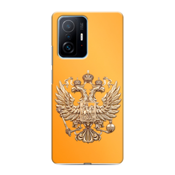 Силиконовый чехол на Xiaomi 11T с принтом Герб Флаг России