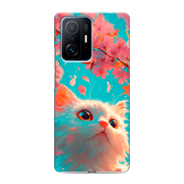 Силиконовый чехол на Xiaomi 11T с принтом Красивый кот