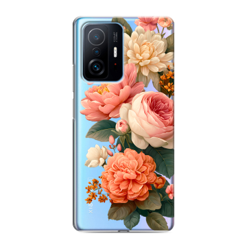 Силиконовый чехол на Xiaomi 11T с принтом цветы