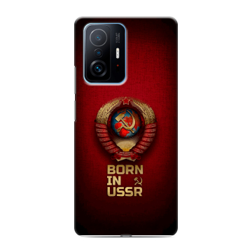 Силиконовый чехол на Xiaomi 11T с принтом Флаг Герб СССР