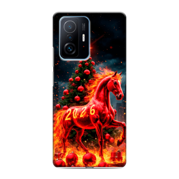 Силиконовый чехол на Xiaomi 11T с принтом Новый год