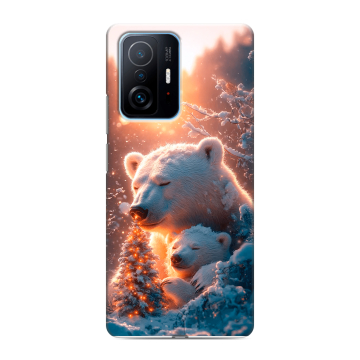 Силиконовый чехол на Xiaomi 11T с принтом Новый год