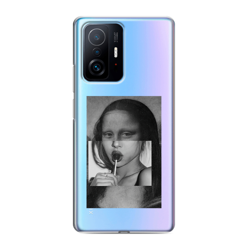 Силиконовый противоударный чехол на Xiaomi 11T с принтом Мона Лиза Силиконовый противоударный чехол на Xiaomi 11T с принтом Мона Лиза