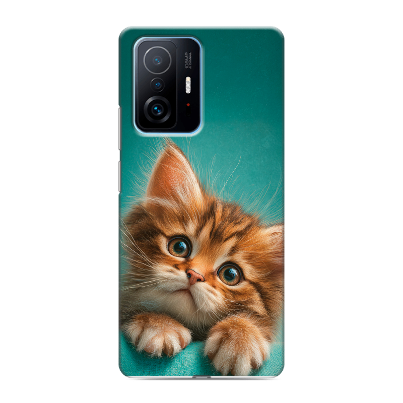 Силиконовый чехол на Xiaomi 11T с принтом котенок Силиконовый чехол на Xiaomi 11T с принтом котенок