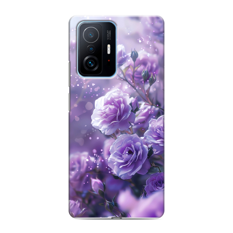 Силиконовый противоударный чехол на Xiaomi 11T с принтом Розы цветы Силиконовый противоударный чехол на Xiaomi 11T с принтом Розы цветы