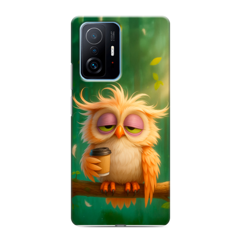 Пластиковый чехол на Xiaomi 11T с принтом сова Пластиковый чехол на Xiaomi 11T с принтом сова