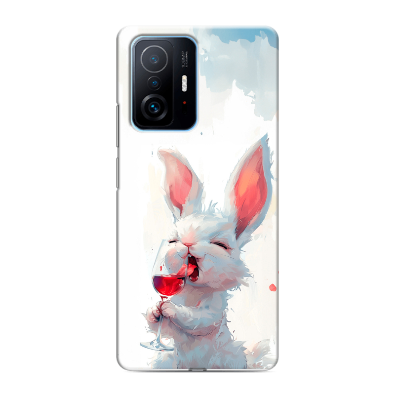 Силиконовый чехол на Xiaomi 11T с принтом кролик зайчик Силиконовый чехол на Xiaomi 11T с принтом кролик зайчик