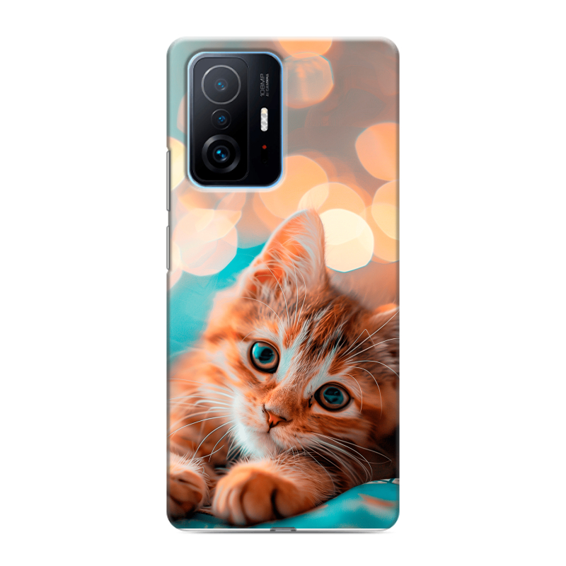 Силиконовый чехол на Xiaomi 11T с принтом котик Силиконовый чехол на Xiaomi 11T с принтом котик