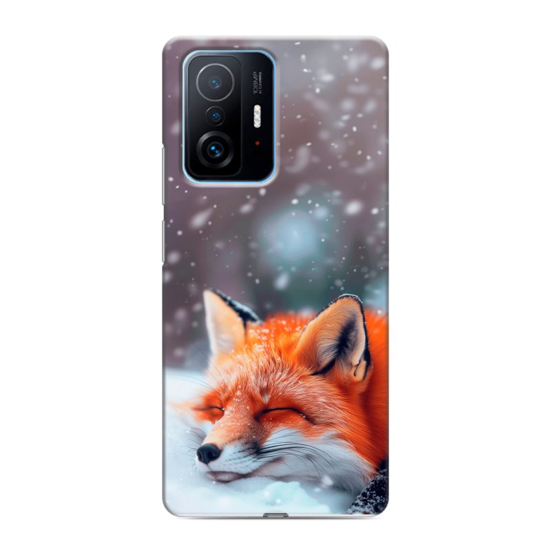 Силиконовый чехол на Xiaomi 11T с принтом лиса Силиконовый чехол на Xiaomi 11T с принтом лиса