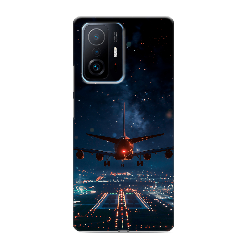 Силиконовый противоударный чехол на Xiaomi 11T с принтом самолет Силиконовый противоударный чехол на Xiaomi 11T с принтом самолет