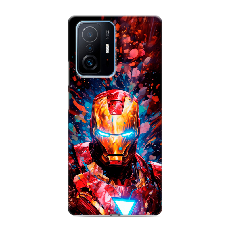 Силиконовый противоударный чехол на Xiaomi 11T с принтом Железный человек Ironman Силиконовый противоударный чехол на Xiaomi 11T с принтом Железный человек Ironman