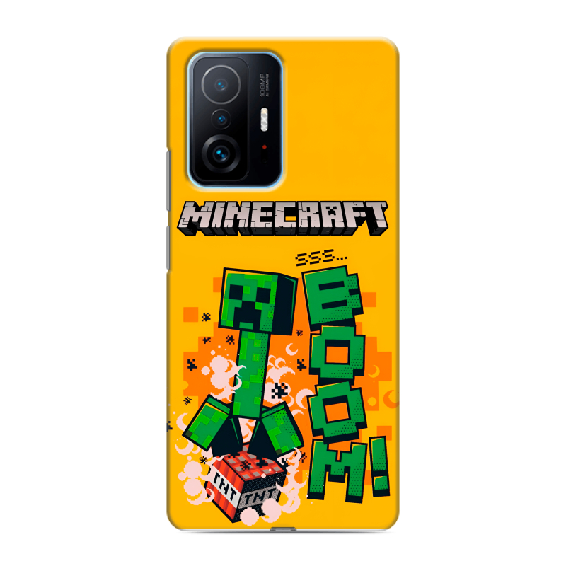 Силиконовый чехол на Xiaomi 11T с принтом Майнкрафт Minecraft Силиконовый чехол на Xiaomi 11T с принтом Майнкрафт Minecraft