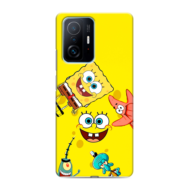 Силиконовый чехол на Xiaomi 11T с принтом Спанч боб Спанчбоб Силиконовый чехол на Xiaomi 11T с принтом Спанч боб Спанчбоб
