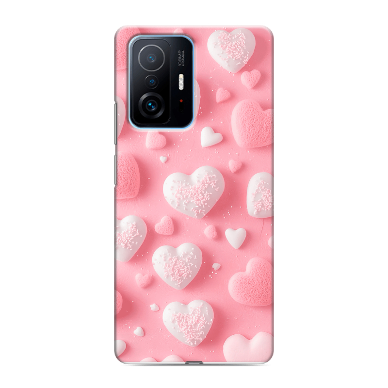 Пластиковый чехол на Xiaomi 11T с принтом Сердечки Пластиковый чехол на Xiaomi 11T с принтом Сердечки