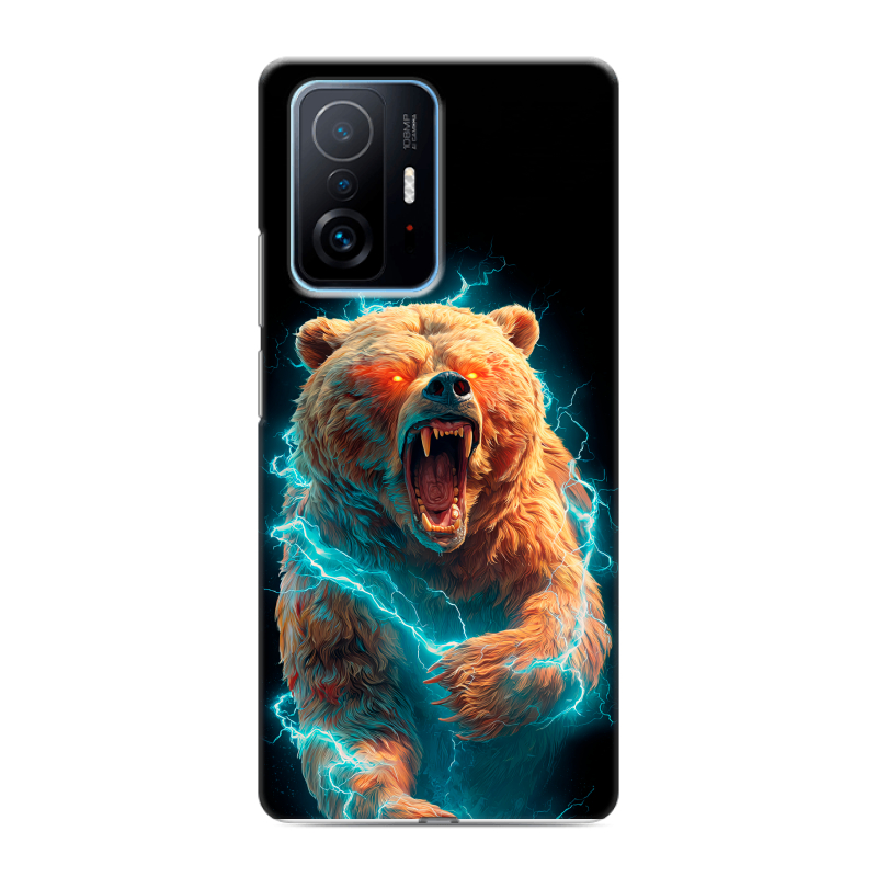 Пластиковый чехол на Xiaomi 11T с принтом Медведь Пластиковый чехол на Xiaomi 11T с принтом Медведь