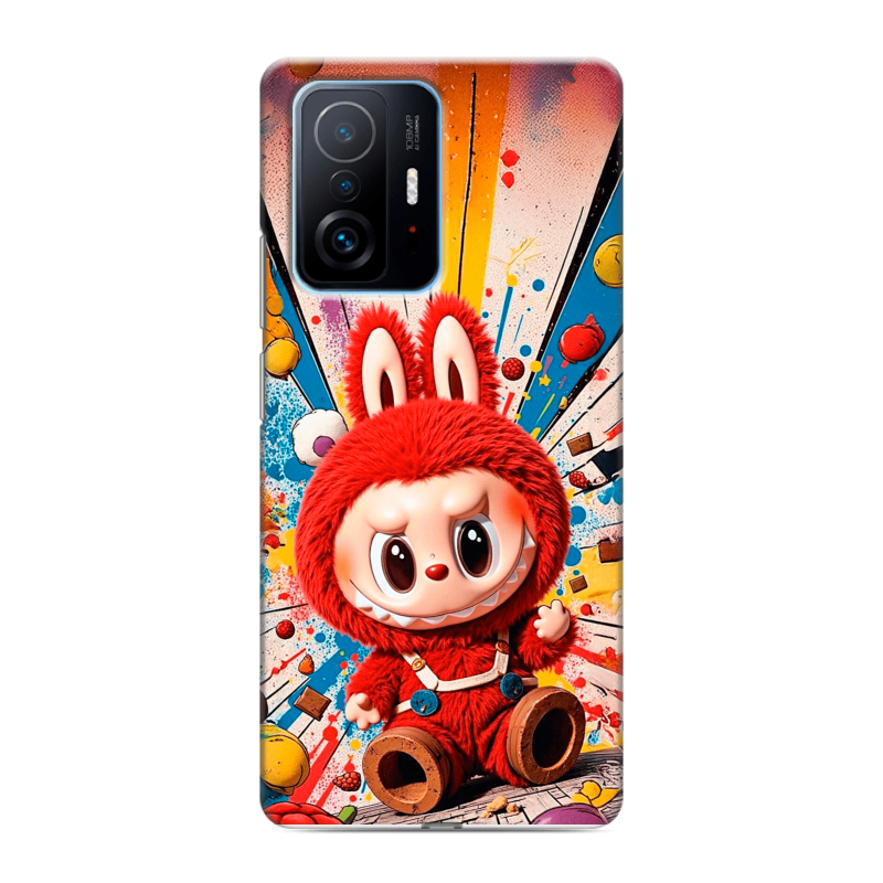 Силиконовый противоударный чехол на Xiaomi 11T с принтом Labubu Лабубу Силиконовый противоударный чехол на Xiaomi 11T с принтом Labubu Лабубу