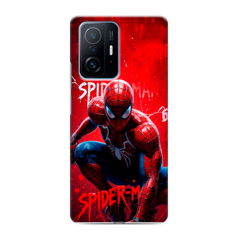 Пластиковый чехол на Xiaomi 11T с принтом Spiderman Человек паук Пластиковый чехол на Xiaomi 11T с принтом Spiderman Человек паук