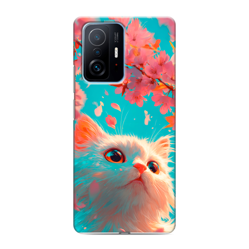 Силиконовый чехол на Xiaomi 11T с принтом Красивый кот Силиконовый чехол на Xiaomi 11T с принтом Красивый кот