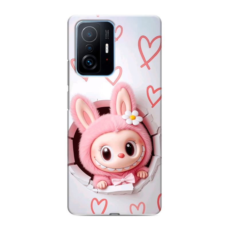 Силиконовый противоударный чехол на Xiaomi 11T с принтом Labubu Лабубу Силиконовый противоударный чехол на Xiaomi 11T с принтом Labubu Лабубу