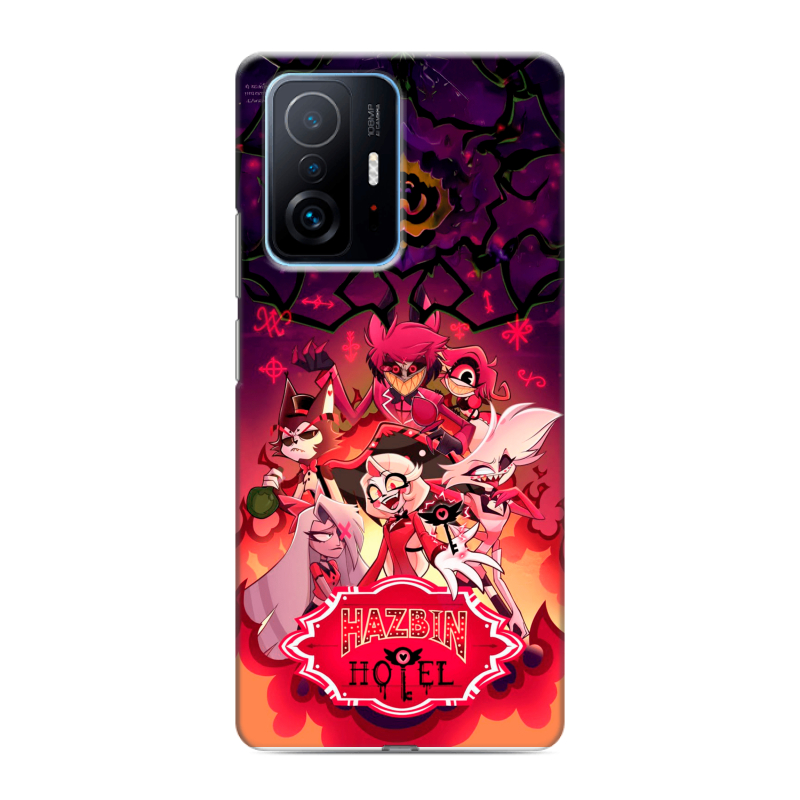 Силиконовый противоударный чехол на Xiaomi 11T с принтом Hazbin Hotel Отель Хазбин Силиконовый противоударный чехол на Xiaomi 11T с принтом Hazbin Hotel Отель Хазбин