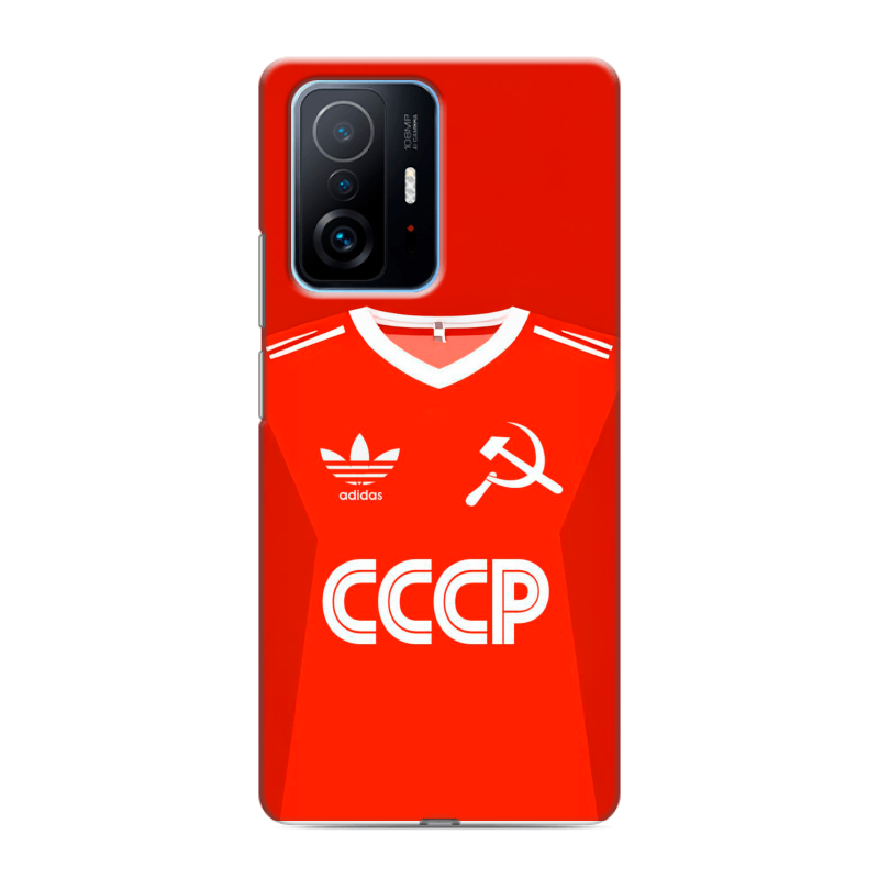 Силиконовый чехол на Xiaomi 11T с принтом Флаг Герб СССР Силиконовый чехол на Xiaomi 11T с принтом Флаг Герб СССР