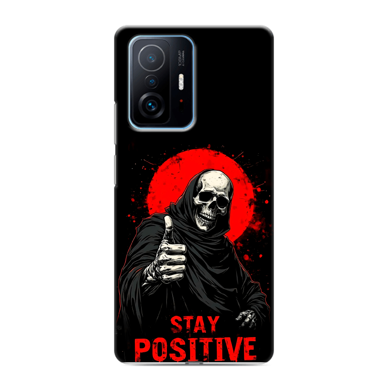 Пластиковый чехол на Xiaomi 11T с принтом смешной скелет Пластиковый чехол на Xiaomi 11T с принтом смешной скелет
