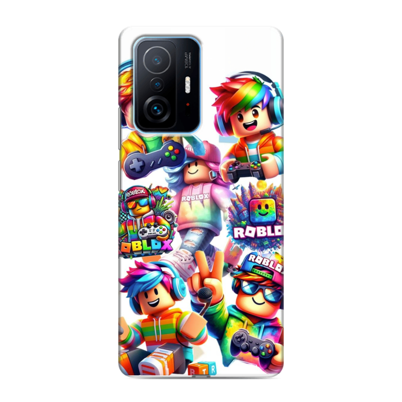 Силиконовый противоударный чехол на Xiaomi 11T с принтом Roblox Роблокс Силиконовый противоударный чехол на Xiaomi 11T с принтом Roblox Роблокс