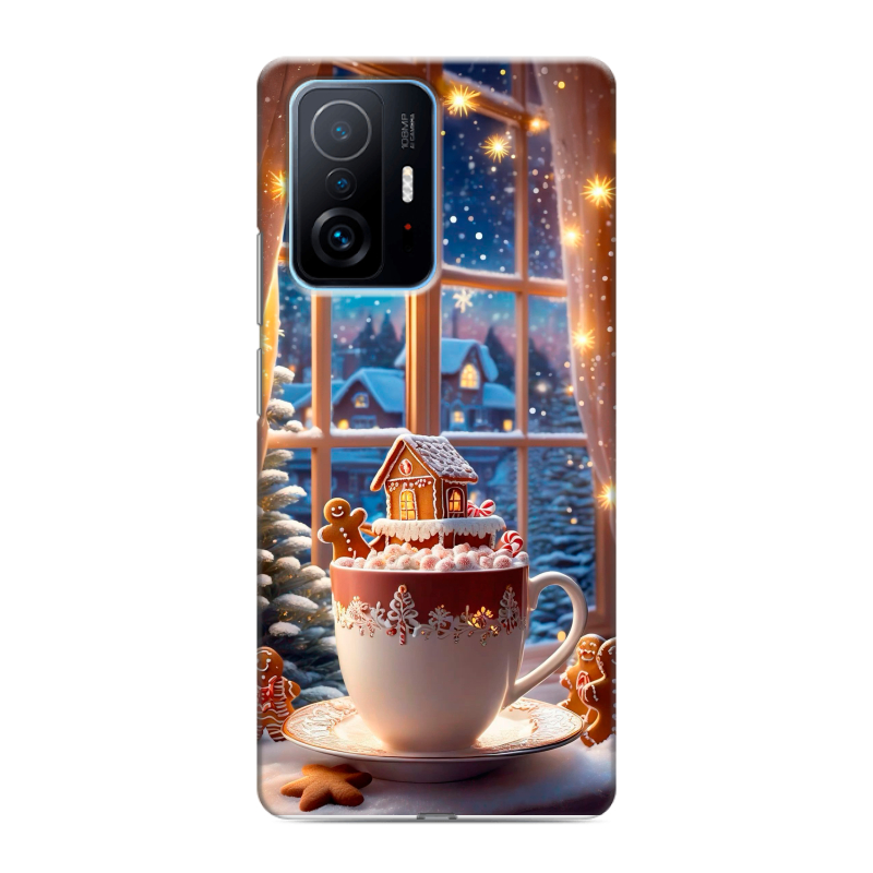 Силиконовый чехол на Xiaomi 11T с принтом Новый год Силиконовый чехол на Xiaomi 11T с принтом Новый год