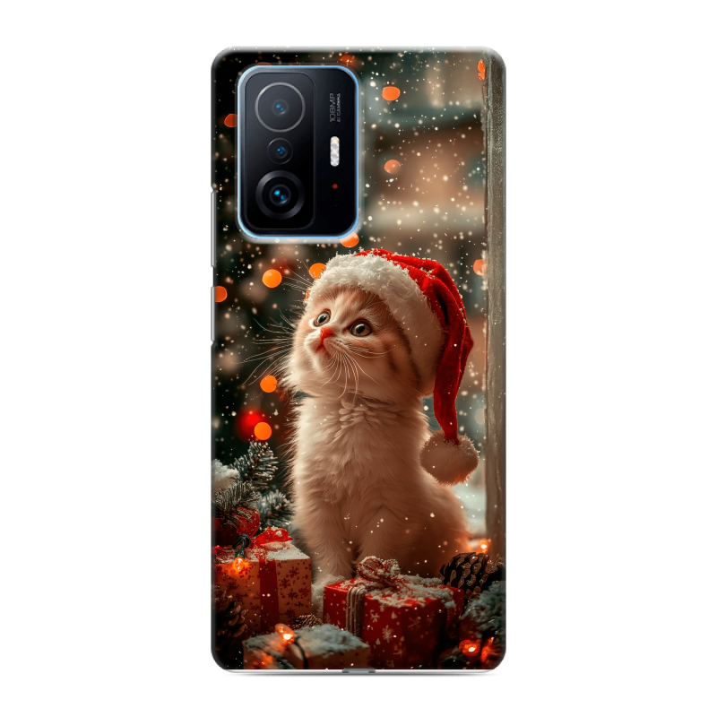 Силиконовый противоударный чехол на Xiaomi 11T с принтом Новый год Силиконовый противоударный чехол на Xiaomi 11T с принтом Новый год