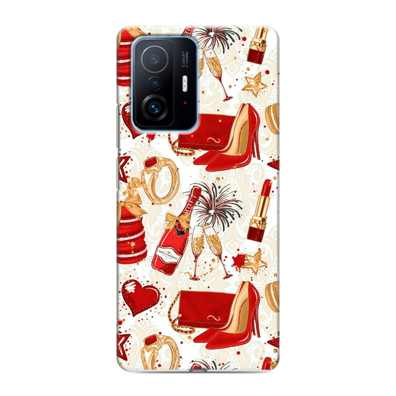Силиконовый чехол на Xiaomi 11T с принтом Новый год Силиконовый чехол на Xiaomi 11T с принтом Новый год