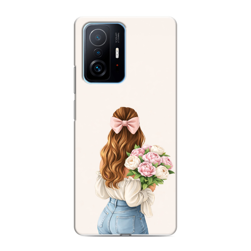 Силиконовый чехол на Xiaomi 11T с принтом женский Силиконовый чехол на Xiaomi 11T с принтом женский