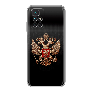 Силиконовый чехол на Xiaomi Redmi 10 с принтом Герб России Силиконовый чехол на Xiaomi Redmi 10 с принтом Герб России