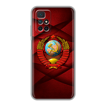 Силиконовый чехол на Xiaomi Redmi 10 с принтом Герб СССР Силиконовый чехол на Xiaomi Redmi 10 с принтом Герб СССР