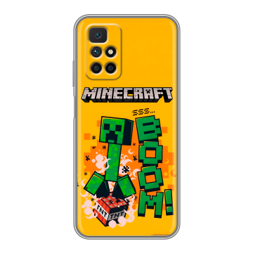 Силиконовый чехол на Xiaomi Redmi 10 с принтом Майнкрафт Minecraft Силиконовый чехол на Xiaomi Redmi 10 с принтом Майнкрафт Minecraft