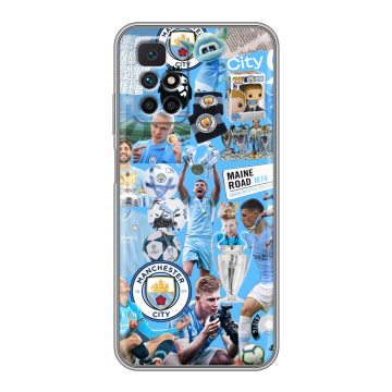 Силиконовый чехол на Xiaomi Redmi 10 с принтом Man City Манчестер Сити