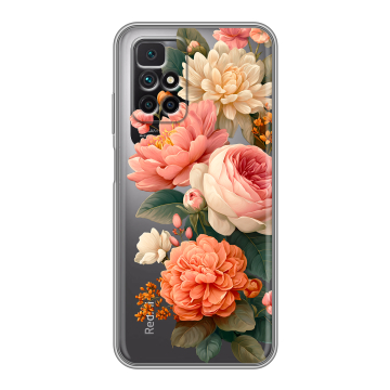 Силиконовый чехол на Xiaomi Redmi 10 с принтом цветы