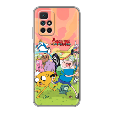 Силиконовый чехол на Xiaomi Redmi 10 с принтом Adventure time Время приключений