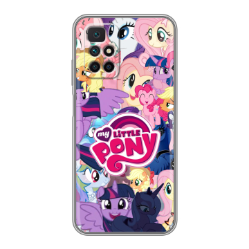 Силиконовый чехол на Xiaomi Redmi 10 с принтом My little pony Дружба чудо