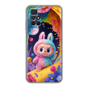 Силиконовый чехол на Xiaomi Redmi 10 с принтом Labubu Лабубу Силиконовый чехол на Xiaomi Redmi 10 с принтом Labubu Лабубу
