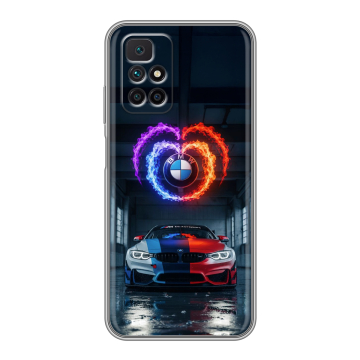 Силиконовый чехол на Xiaomi Redmi 10 с принтом BMW БМВ Силиконовый чехол на Xiaomi Redmi 10 с принтом BMW БМВ