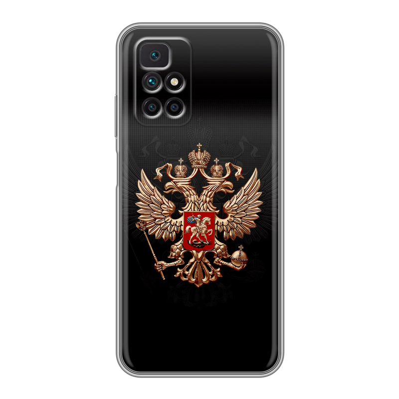 Силиконовый чехол на Xiaomi Redmi 10 с принтом Герб России Силиконовый чехол на Xiaomi Redmi 10 с принтом Герб России