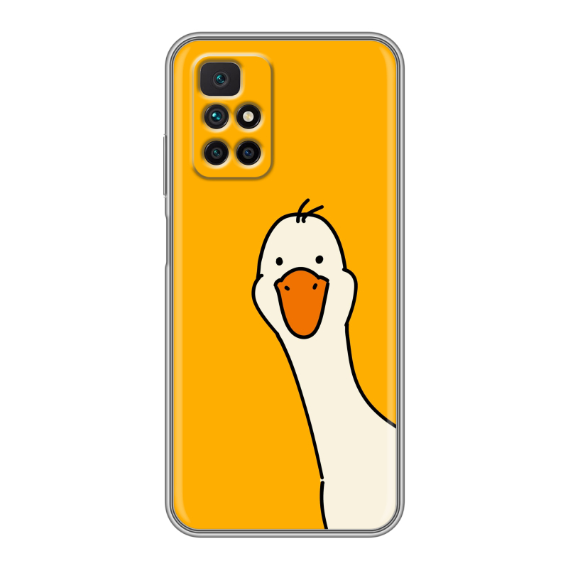 Силиконовый чехол на Xiaomi Redmi 10 с принтом Утка Силиконовый чехол на Xiaomi Redmi 10 с принтом Утка