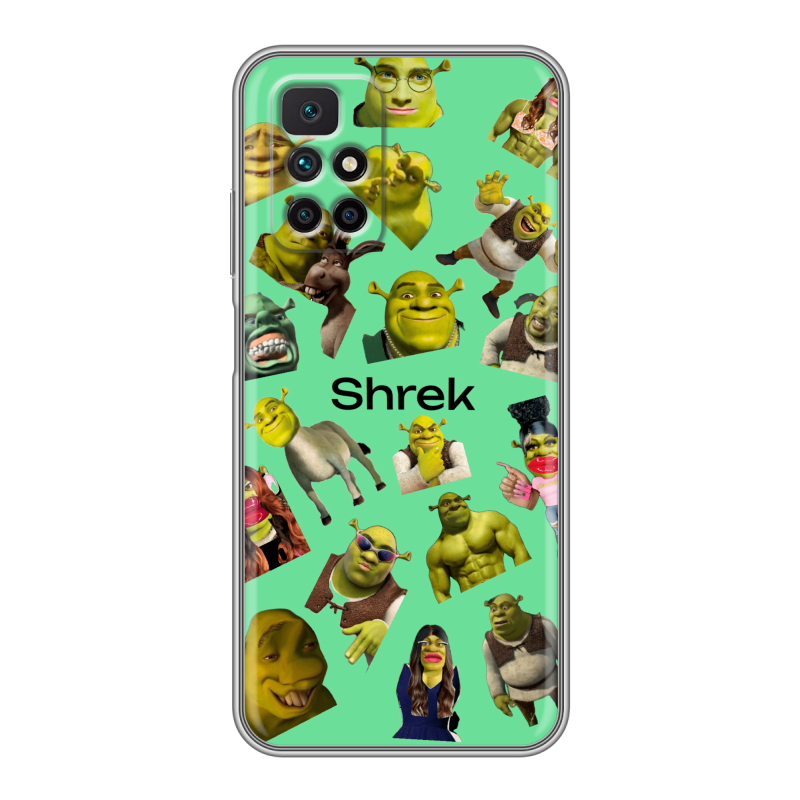 Силиконовый чехол на Xiaomi Redmi 10 с принтом Шрек Shrek Силиконовый чехол на Xiaomi Redmi 10 с принтом Шрек Shrek