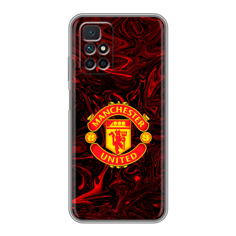 Силиконовый чехол на Xiaomi Redmi 10 с принтом Manchester United Силиконовый чехол на Xiaomi Redmi 10 с принтом Manchester United