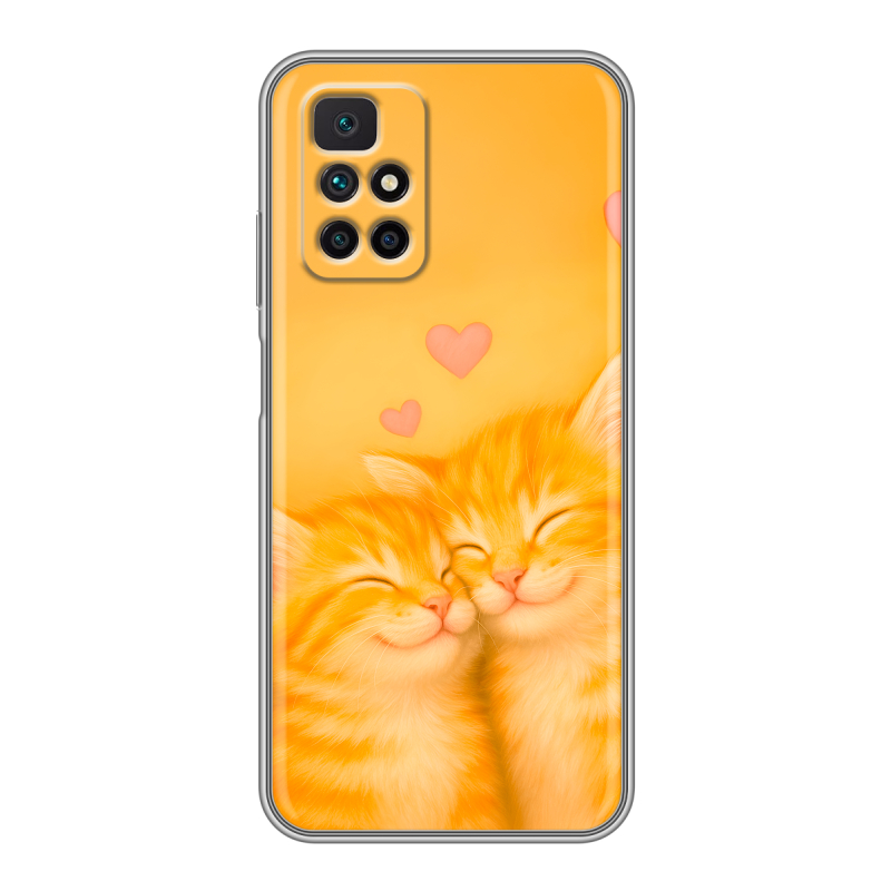 Силиконовый чехол на Xiaomi Redmi 10 с принтом Милые котята Силиконовый чехол на Xiaomi Redmi 10 с принтом Милые котята